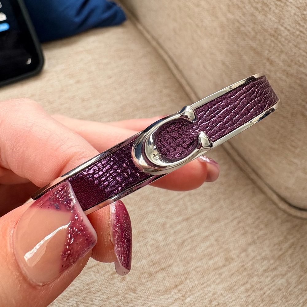 Coach Purple Bracelet with Silver Clasp